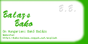 balazs bako business card